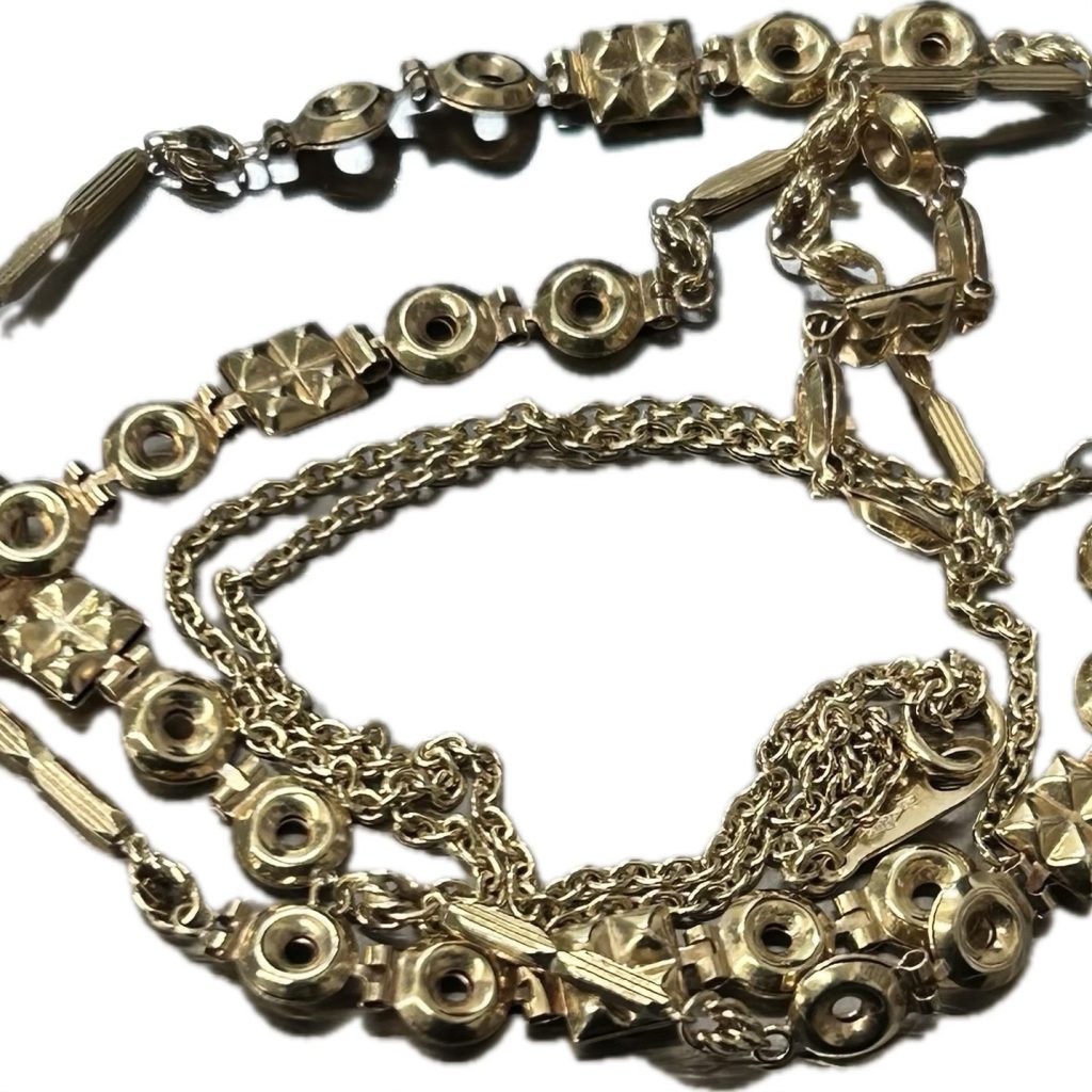 K18デザインチェーンネックレス