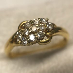 K18金ゴールド ダイヤモンドリング