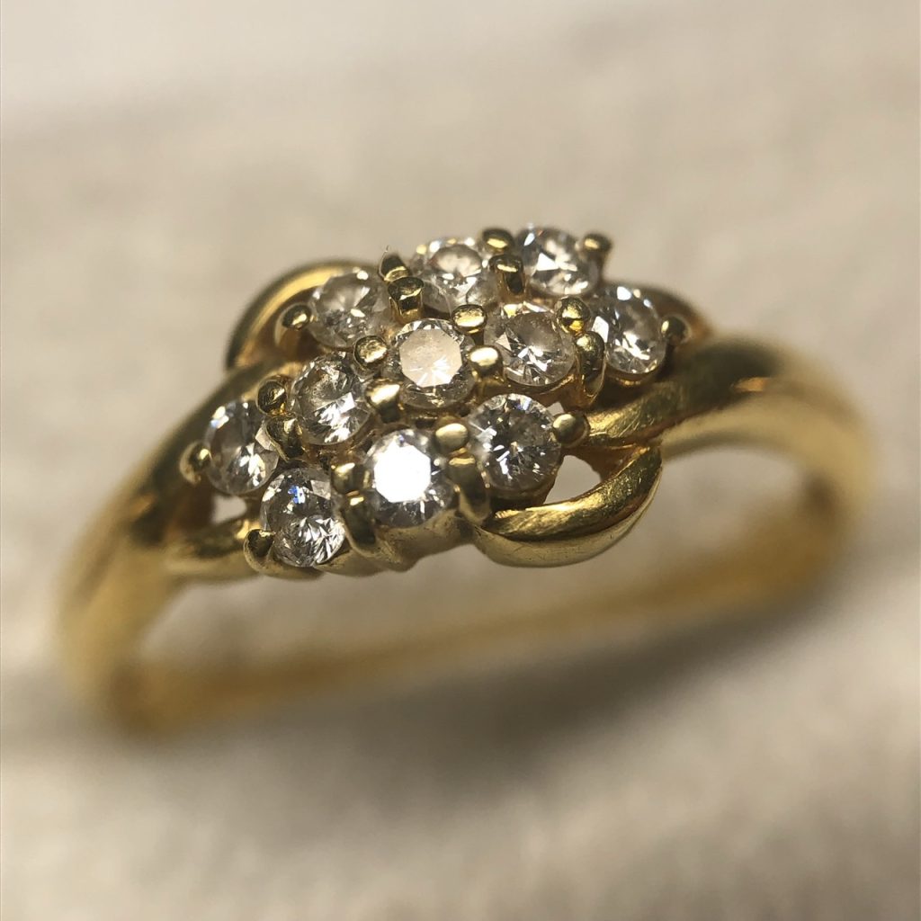 K18金ゴールド ダイヤモンドリング