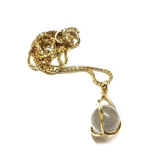 【貴金属】K18(18金/750） クォーツ付ネックレス ジュエリー アクセサリー