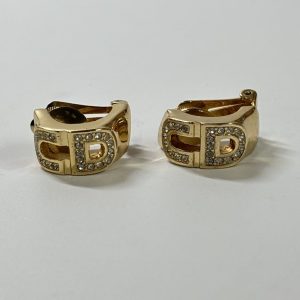 Christian Dior ラインストーンイヤリング