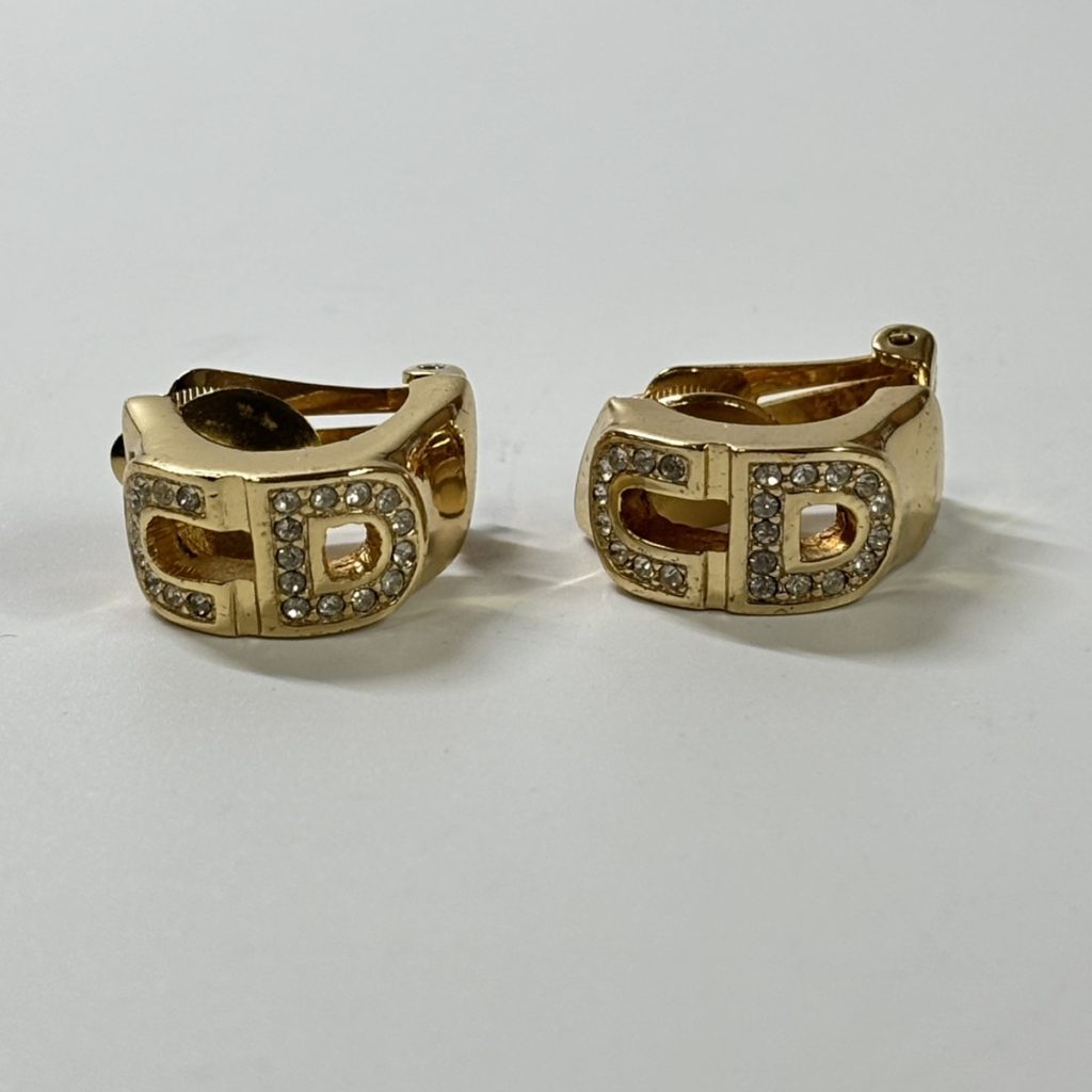 Christian Dior ラインストーンイヤリング