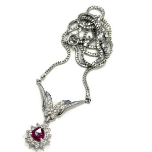 PT900 ルビー ネックレス