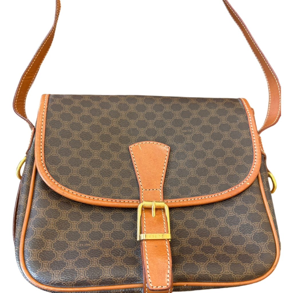 セリーヌ マカダム柄 ショルダーバッグ