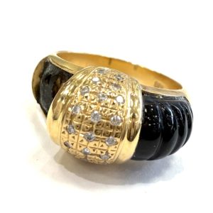 K18 18金 750 オニキス リング