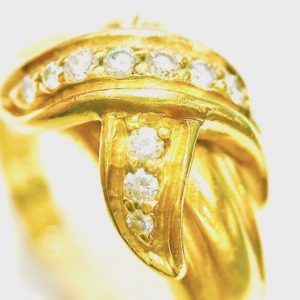 K18 メレダイヤモンド ゴールドリング アクセサリー