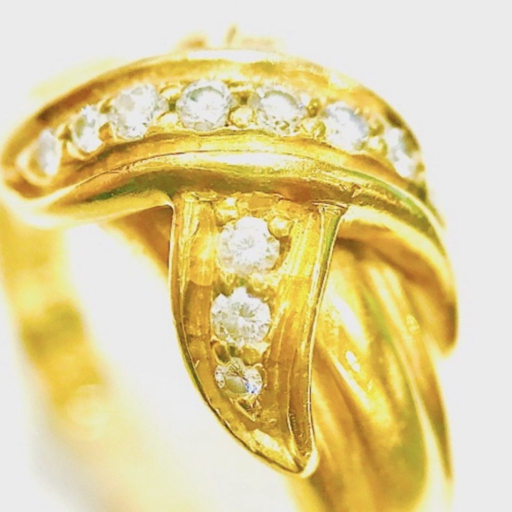 K18 メレダイヤモンド ゴールドリング アクセサリー