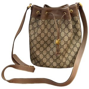 グッチ GGキャンバス 巾着型ショルダーバッグ