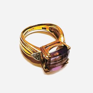 K18 Pt900 (18金 プラチナ900) アメジスト リング