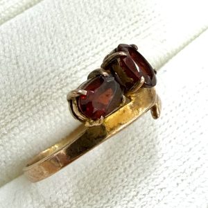 K18 18金　ガーネット　リング　指輪