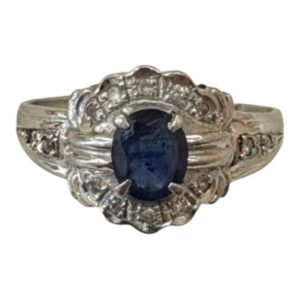 Pt900 プラチナ900 サファイア付リング 指輪