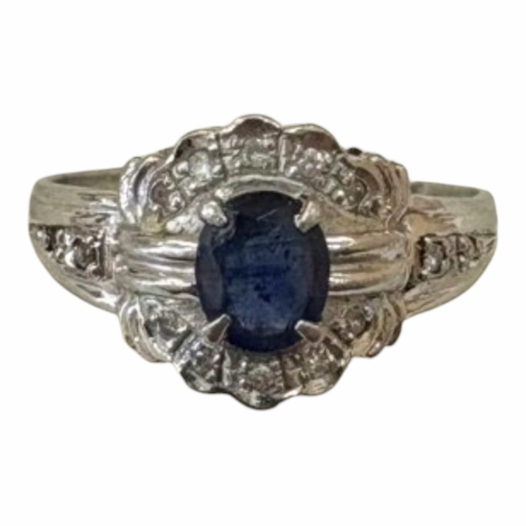 Pt900 プラチナ900 サファイア付リング 指輪