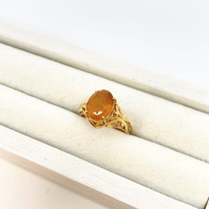 K18　18金　リング　シトリン
