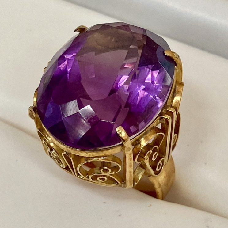 K18 アメジストリング(18金)
