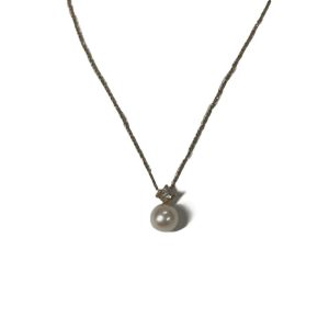 K18　18金　パール付きネックレス