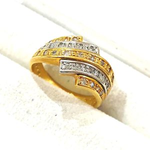 【K18Pt900コンビリング】18金・プラチナ900・メレダイヤ・貴金属・アクセサリー