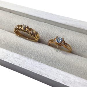 【K18リング】18金・貴金属・アクセサリー・指輪・メレダイヤモンド・オパール・宝石・ジュエリー