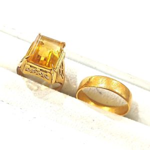 【K18リングまとめ】18金・シトリン・貴金属・アクセサリー