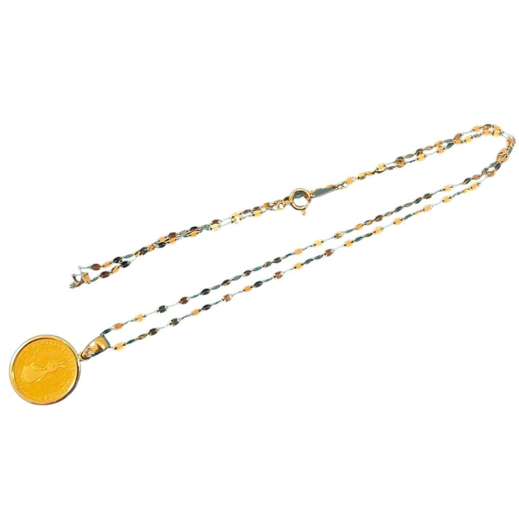 K24コイントップ/K18ネックレス