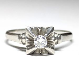 Pt850 プラチナ リング 指輪 メレダイヤ