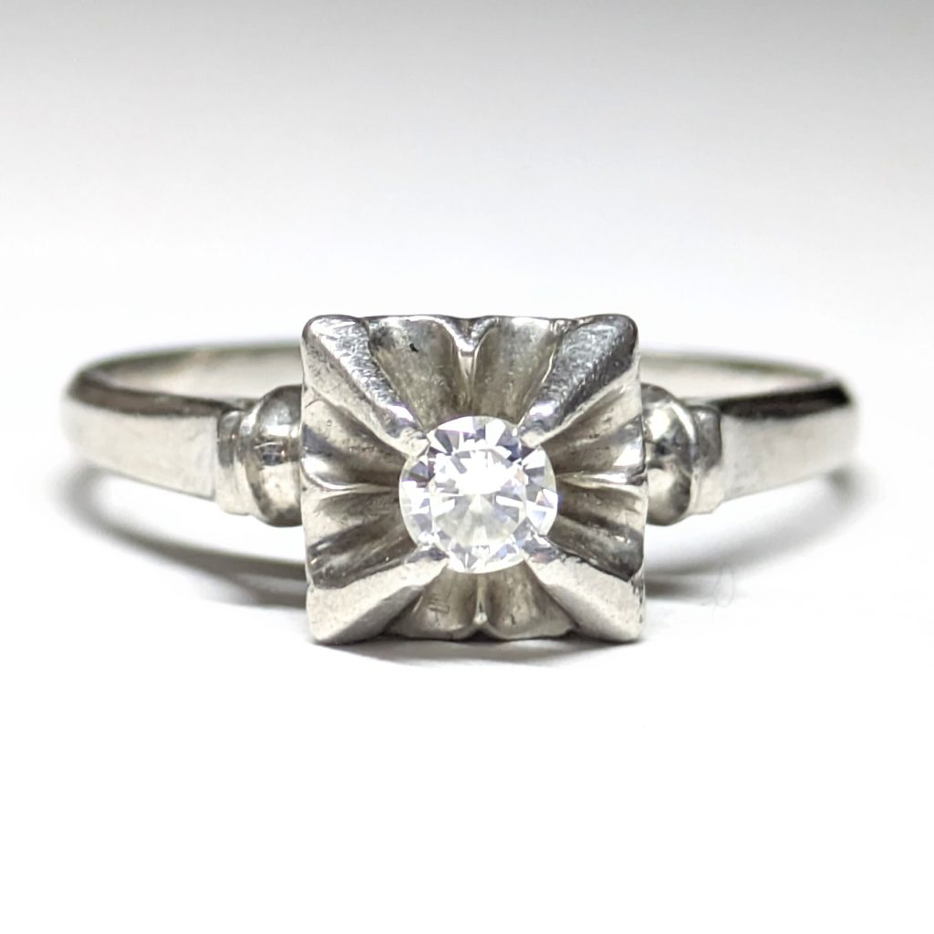 Pt850 プラチナ リング 指輪 メレダイヤ