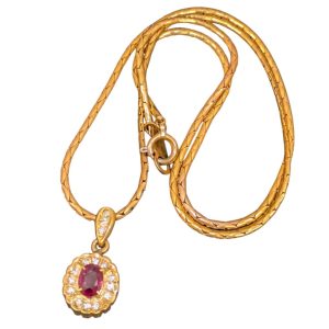 K18(18金) ルビーネックレス