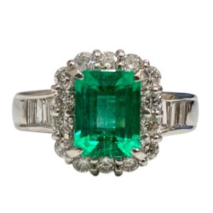 Pt900 プラチナ900 エメラルド リング　札幌市 東区 元町