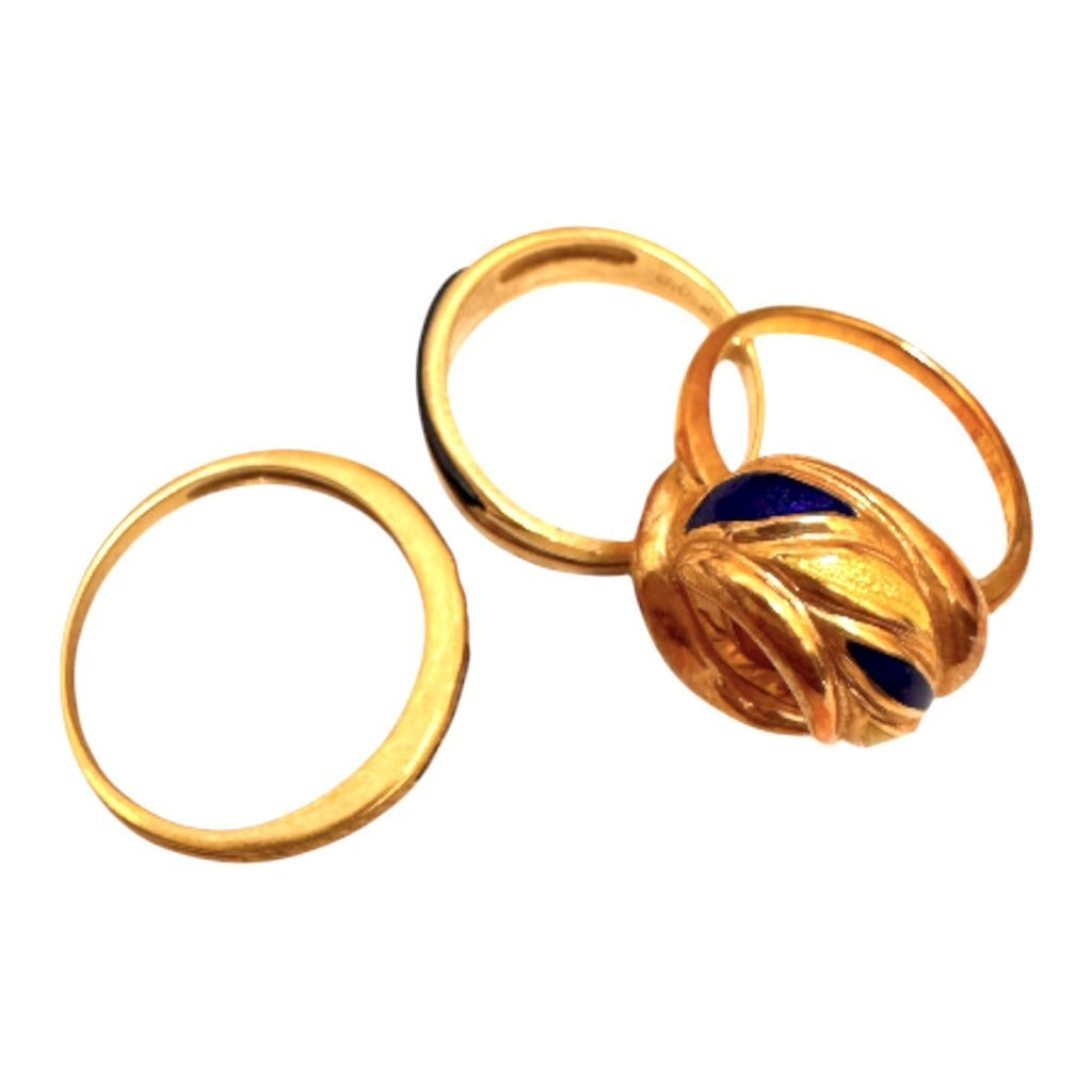 K18 750 YG リング3点おまとめ