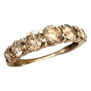 Pt900 5連ダイヤモンドリング 札幌市中央区大通