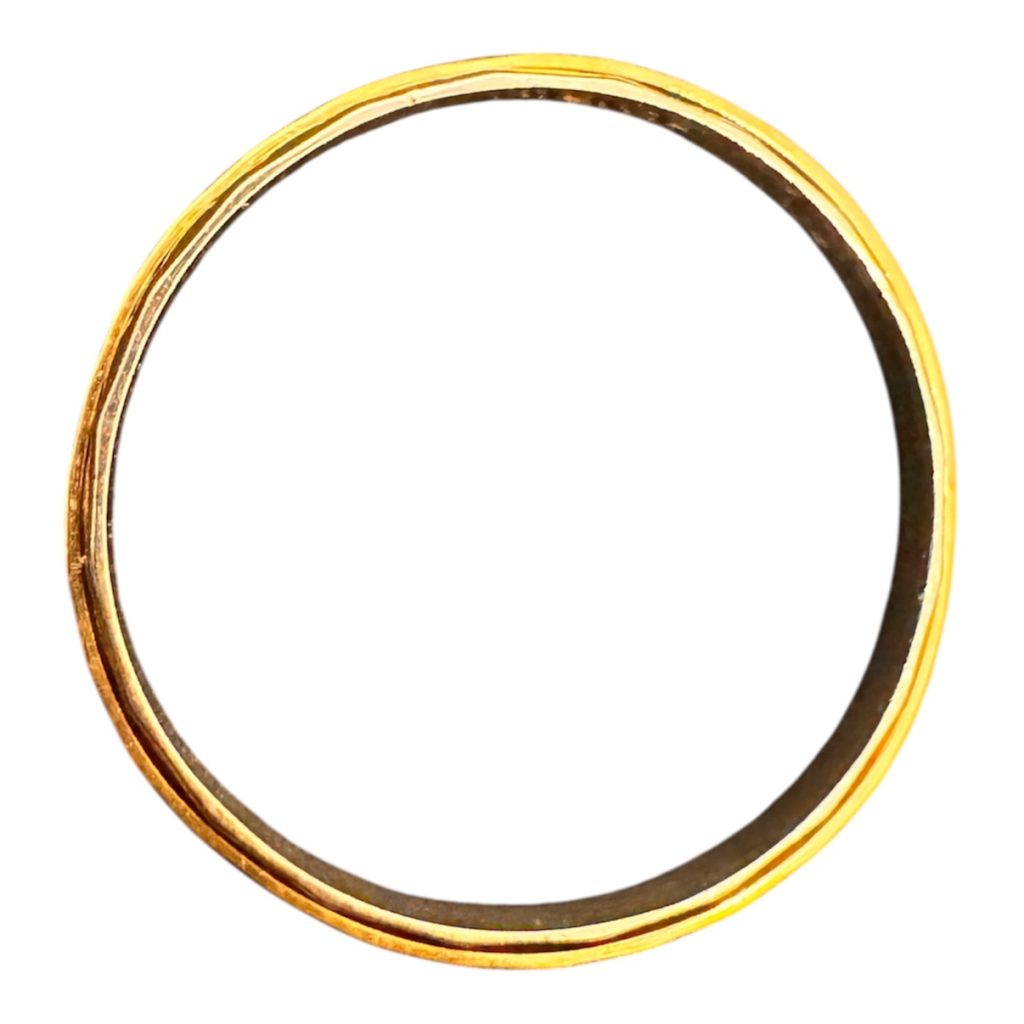 K18/Pt850 金ベース石なしハーフリング 札幌市西区山の手