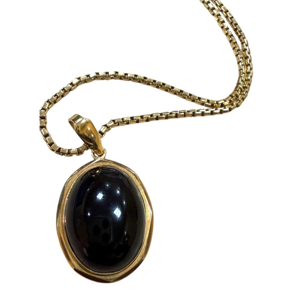 K18 18金 オニキス ネックレス 山形市