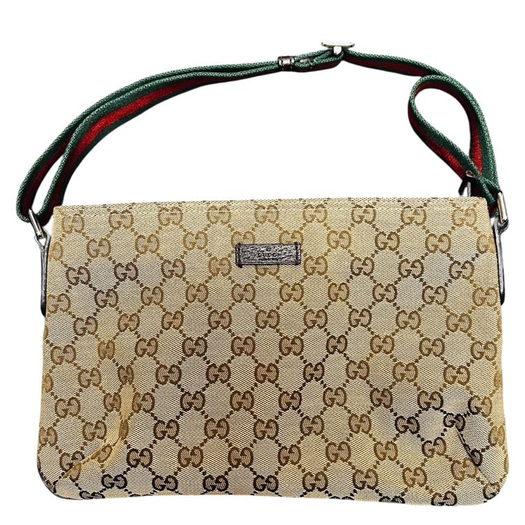 GUCCI グッチ GGキャンバス シェリーライン ショルダーバッグ