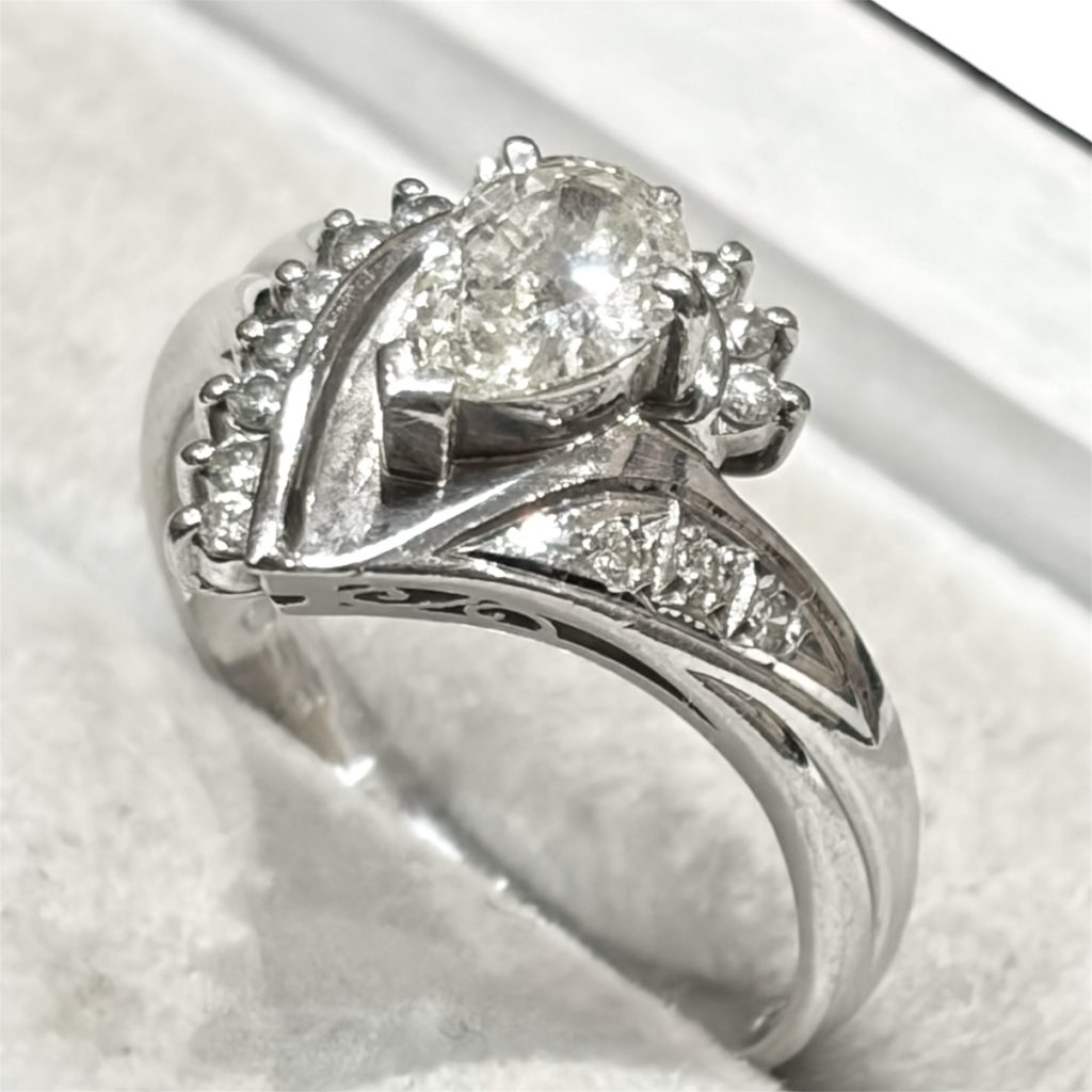 Pt900 ダイヤモンド付き プラチナリング 指輪 アクセサリー