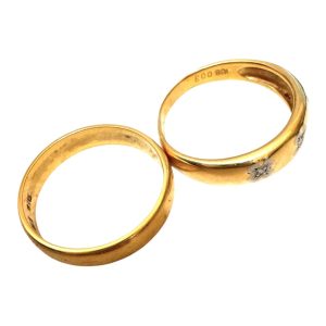 K18 750 YG リング2点おまとめ