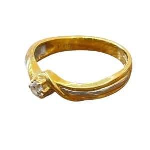 K18 Pt850  ダイヤモンド付き リング 指輪 アクセサリー