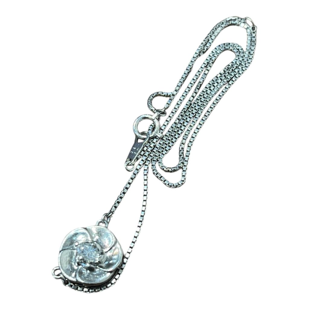 Pt850(プラチナ850)ダイヤ付ネックレス