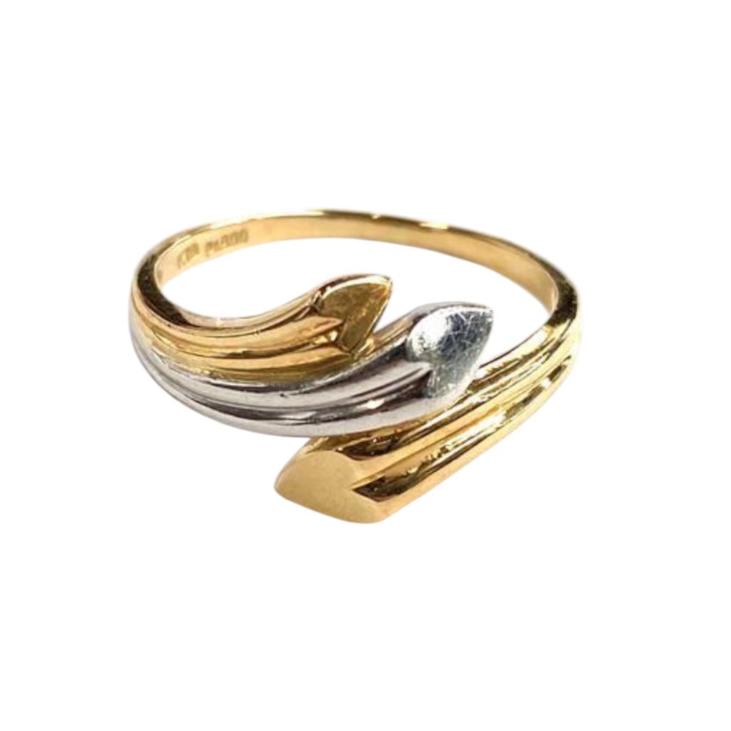 K18 Pt900 18金 プラチナ900 コンビ リング