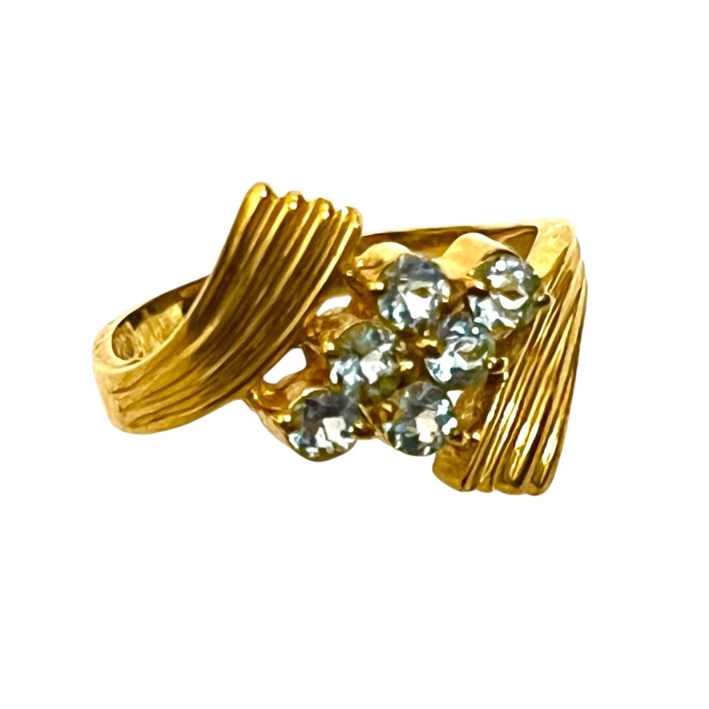 K18　18金　金　ゴールド　石付　リング　指輪　アクセサリー　貴金属