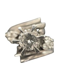 【Pt850 0.4ct ダイヤモンドリング】