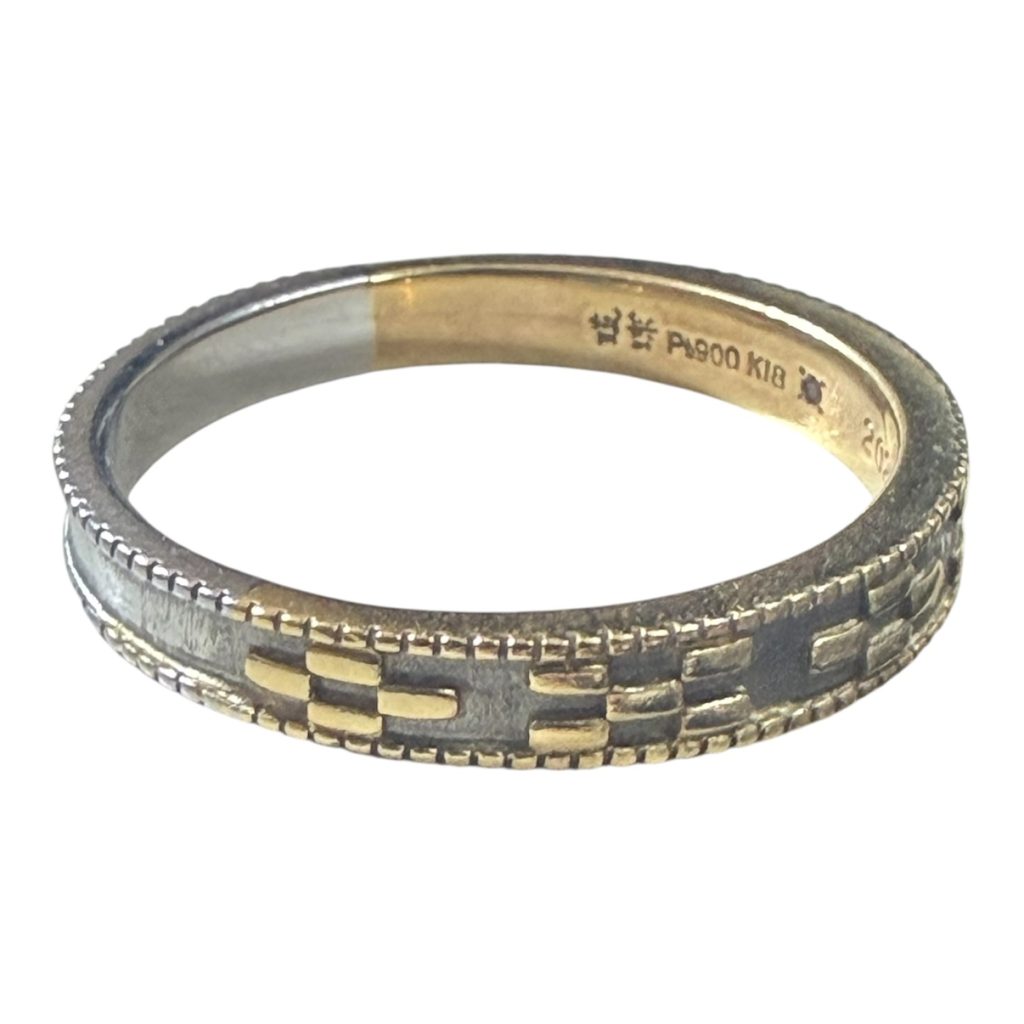 Pt900 K18 コンビリング