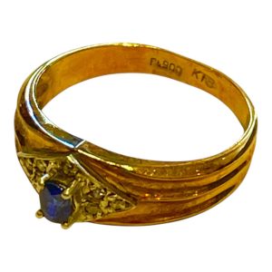 【貴金属】K18/Pt900 コンビ (18K/プラチナ900 コンビ)  サファイア付リング　アクセサリー　ジュエリー