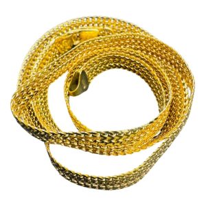 K18 18金 ヘリンボーンチェーンネックレス