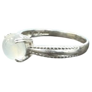 K18WG ( 18金ホワイトゴールド ) リング　石付き