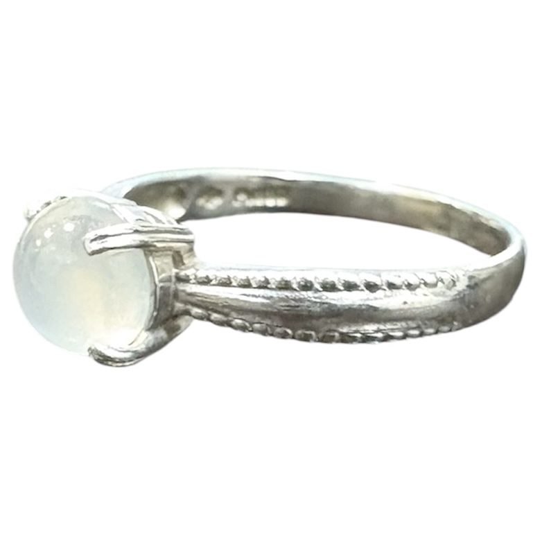 K18WG ( 18金ホワイトゴールド ) リング　石付き