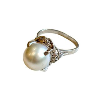 K18WG パール リング 指輪