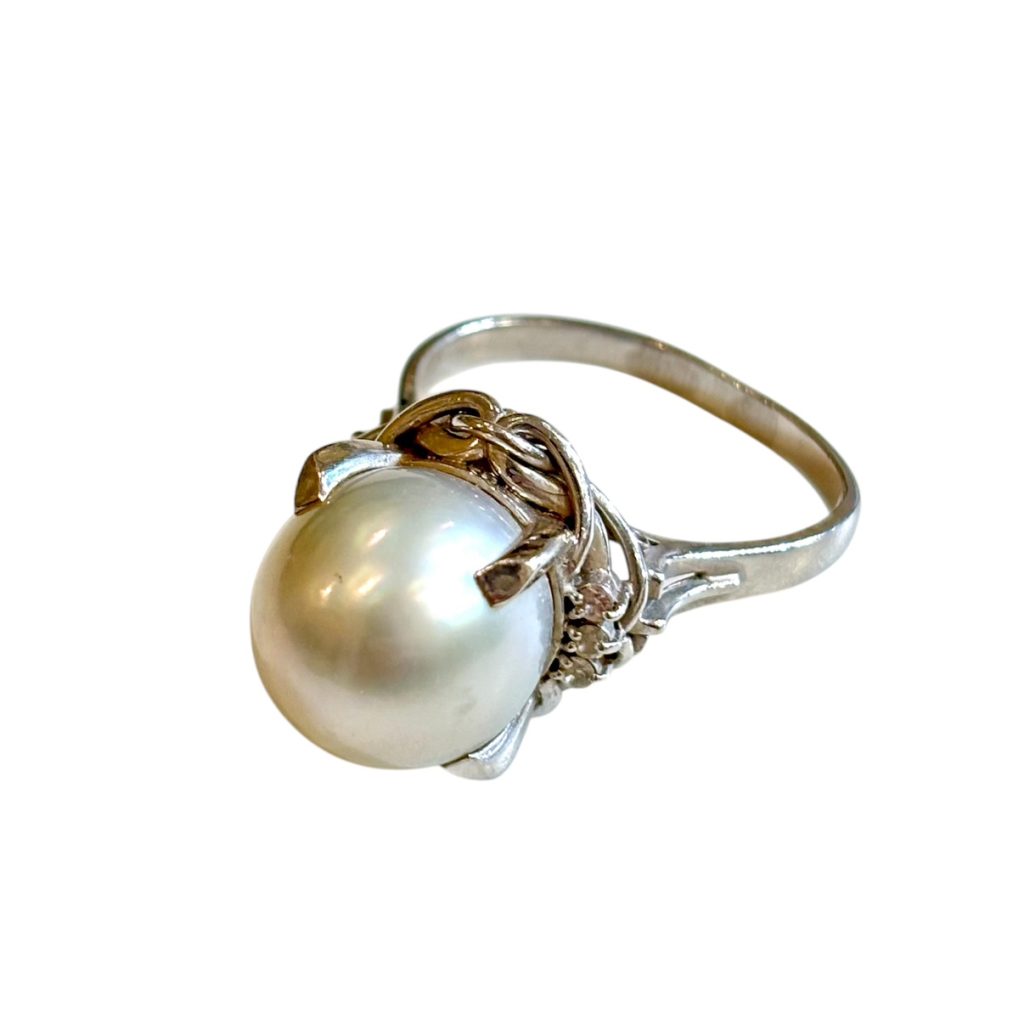 K18WG パール リング 指輪