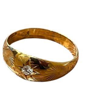 K18 リング（ダイヤモンド付き）