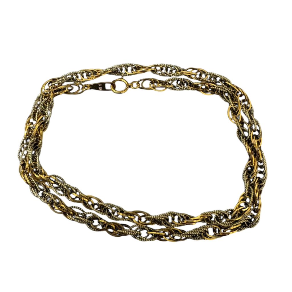 K18 / Pt850 金 プラチナ コンビ ネックレス