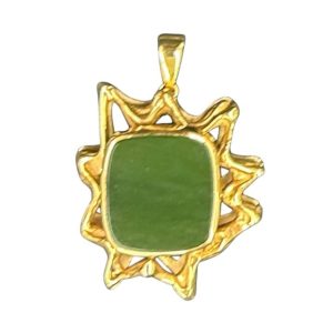 K18ペンダントトップ（ヒスイ付き）