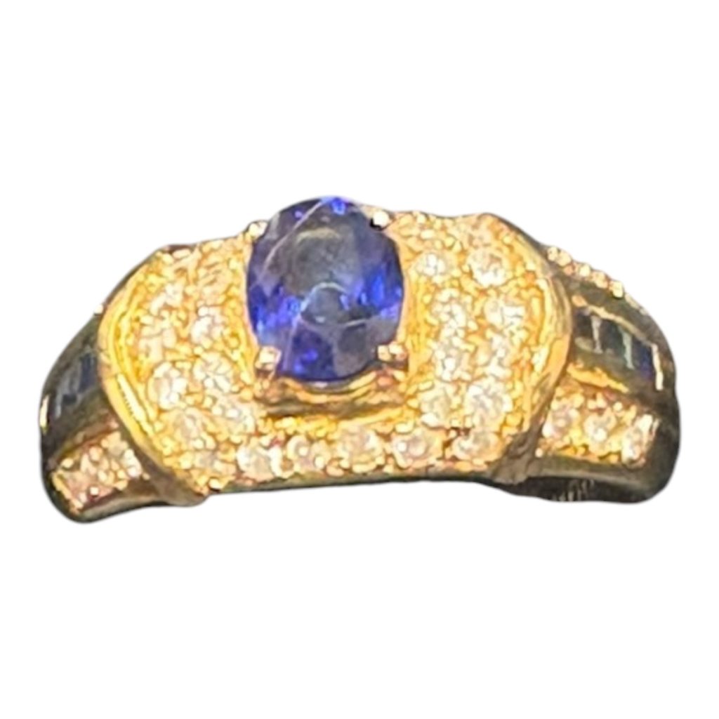 K18リング サファイア付き 宝石リング